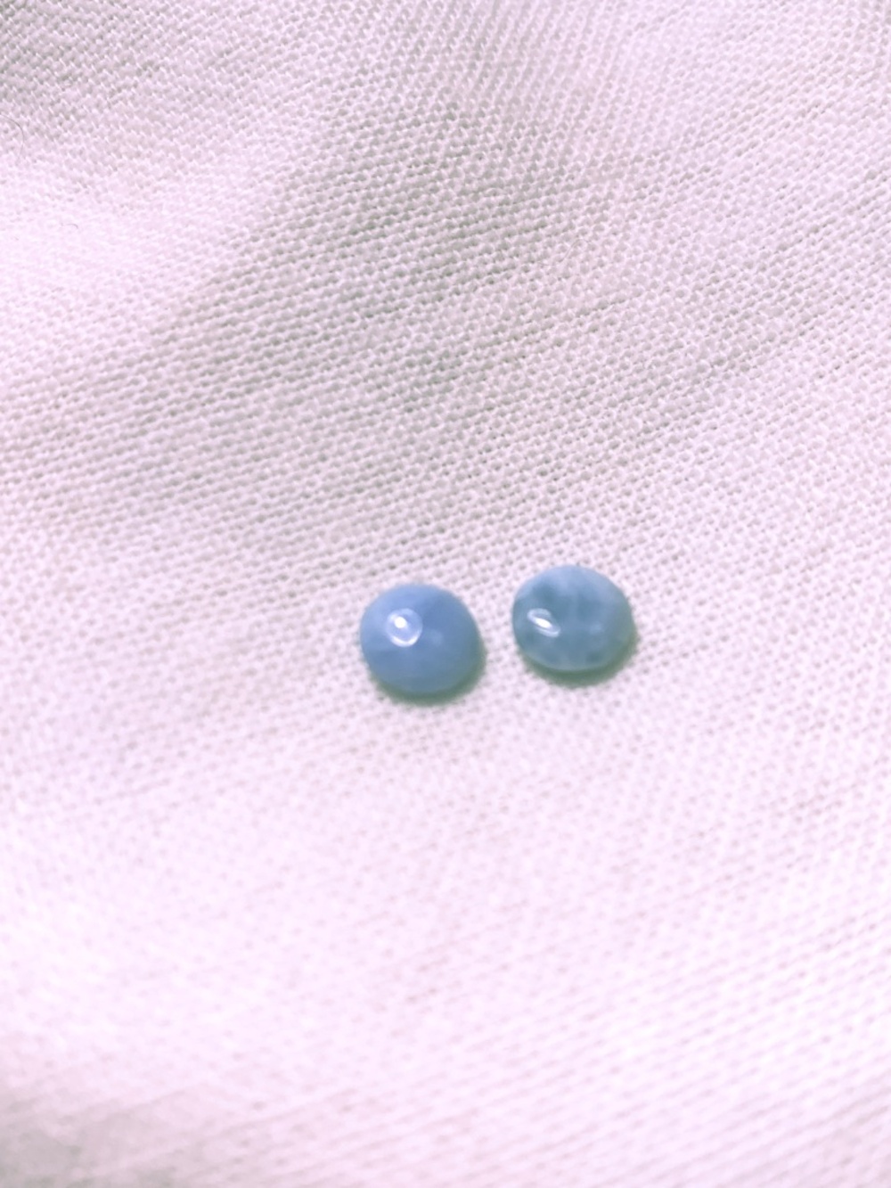 Round Larimar Cabochons 6mm x 6mm (2 total) Jewelry